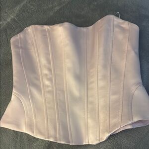 Zara Pink Bustier Fitted Blouse